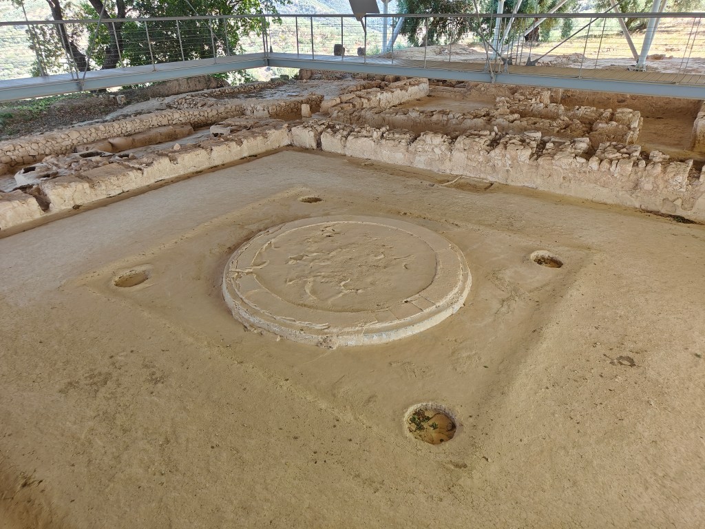 Nestor palotája - trónterem Mycenean Palace of Nestor at Pylos Ανάκτορο Νέστορος